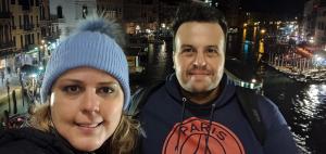 Nerice e seu marido Gustavo em Veneza